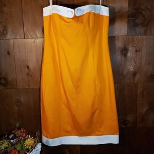 David Meister strapless dress